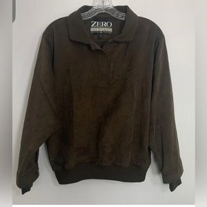 Zero Restriction Golf 1/4 Snap Pullover Jacket women’s Small  Brown Made In USA